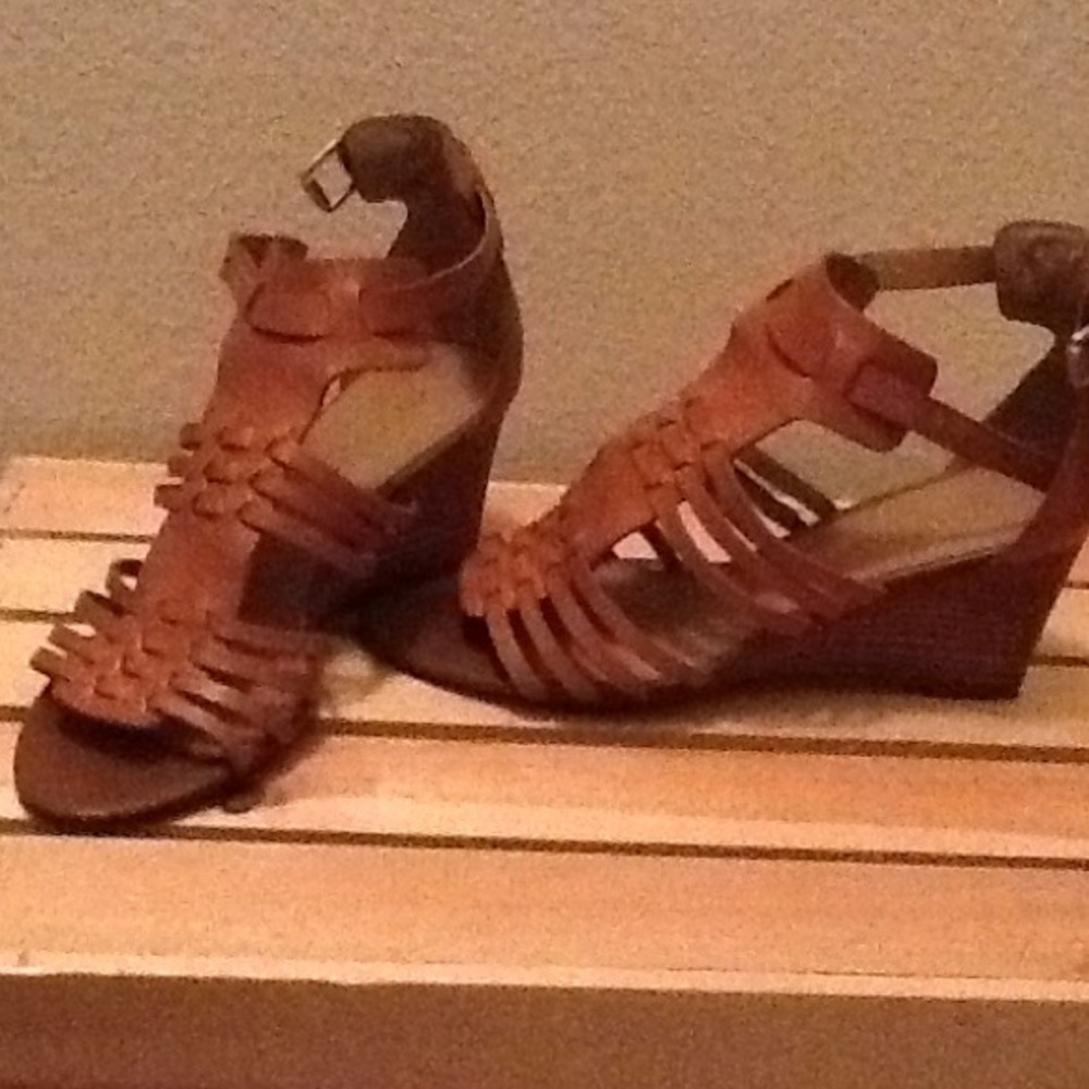 Franco Sarto Tan Wedge Sandal